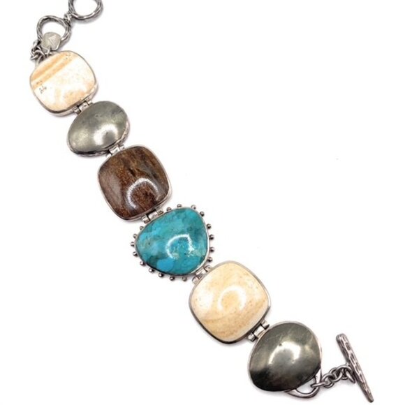 B1934 Retired Silpada Multi-Stone Bracelet (1) - Picture 1 of 3